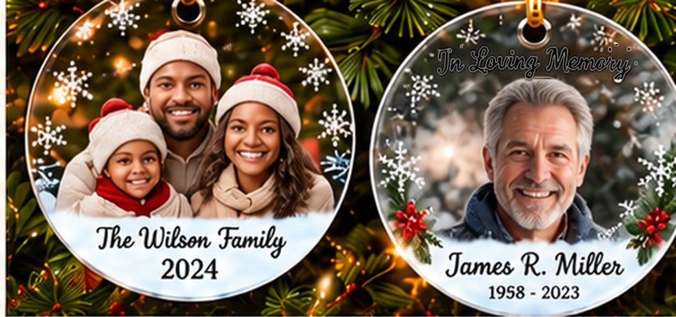 4-Inch Acrylic Christmas Ornaments